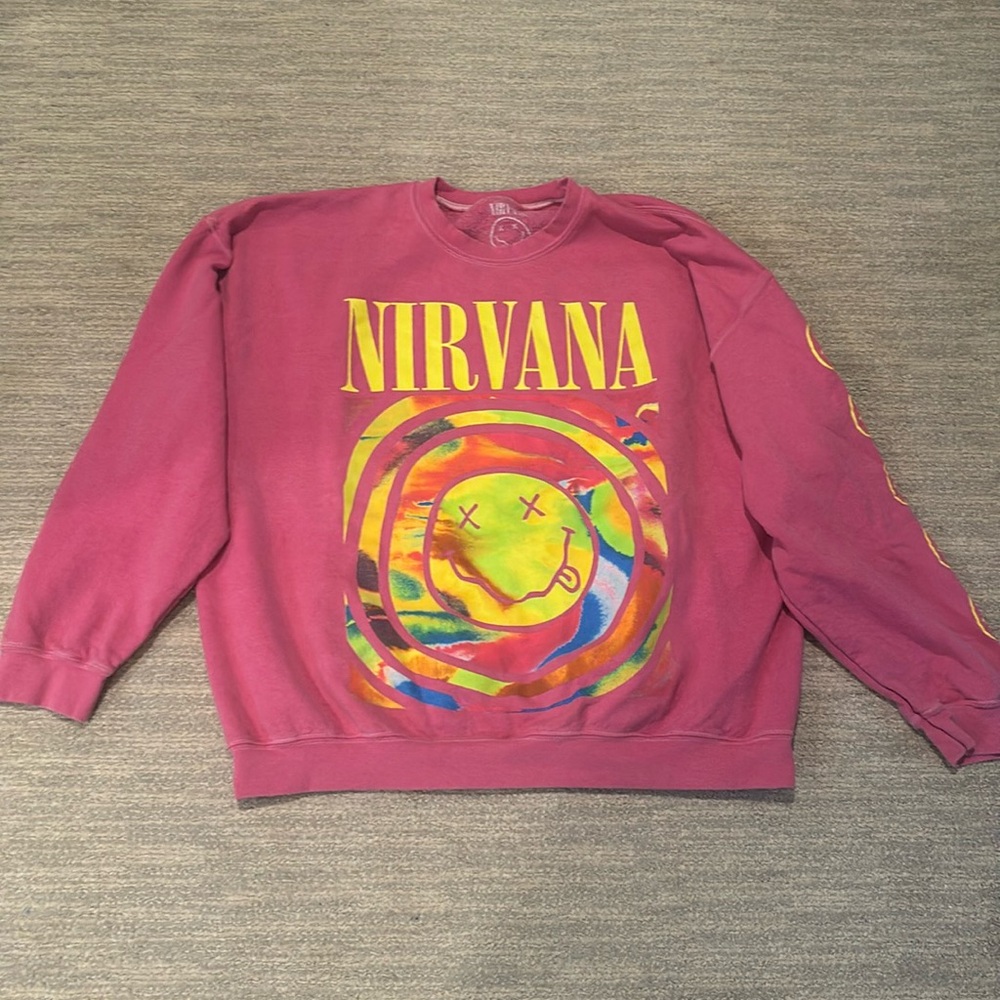 Urban outfitters hot pink Nirvana sweatshirt